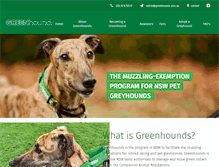 Tablet Screenshot of greenhounds.com.au